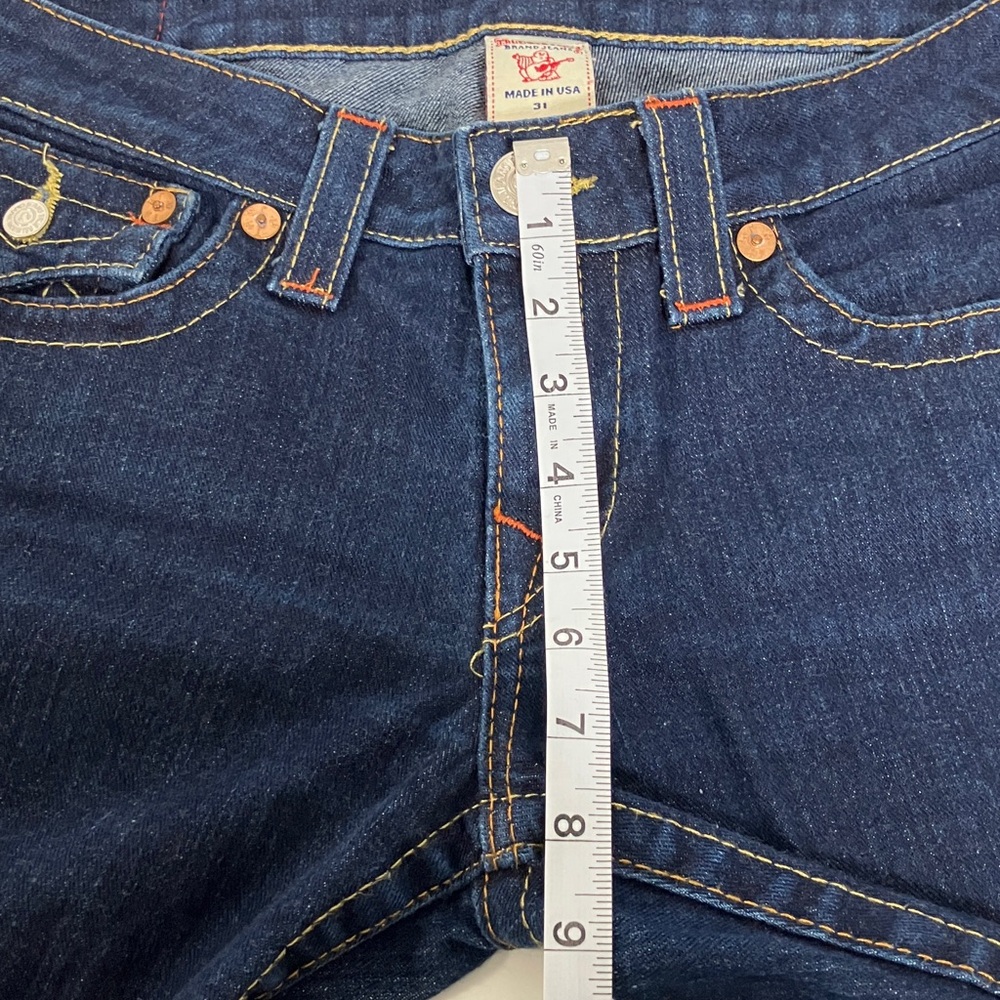 True Religion Woman’s Classic Big T Flare Joey Denim Jeans Size 31 - Picture 9 of 11